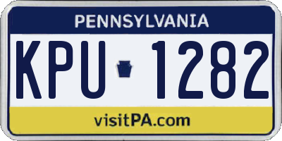 PA license plate KPU1282