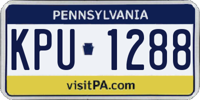 PA license plate KPU1288