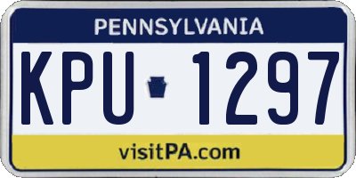 PA license plate KPU1297