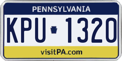 PA license plate KPU1320