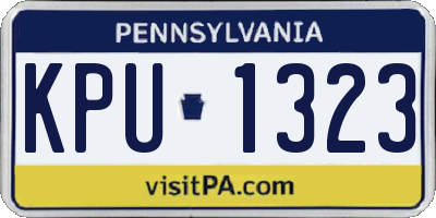 PA license plate KPU1323