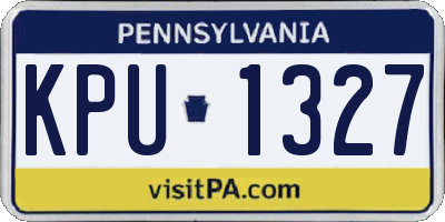 PA license plate KPU1327