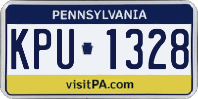PA license plate KPU1328
