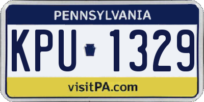 PA license plate KPU1329