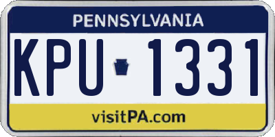 PA license plate KPU1331