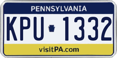 PA license plate KPU1332