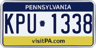 PA license plate KPU1338