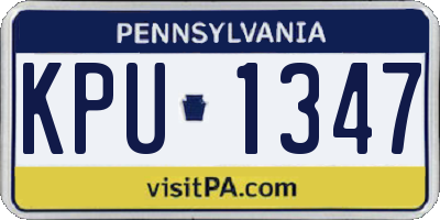 PA license plate KPU1347