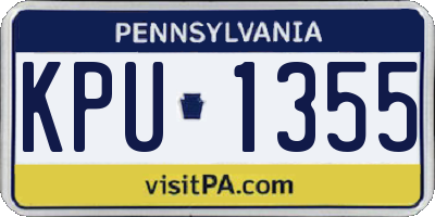 PA license plate KPU1355