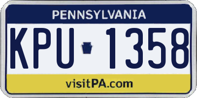 PA license plate KPU1358