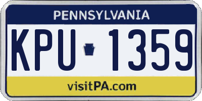 PA license plate KPU1359