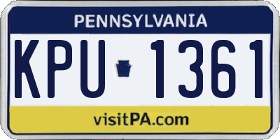 PA license plate KPU1361
