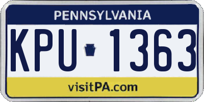 PA license plate KPU1363