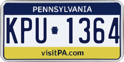PA license plate KPU1364