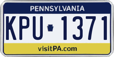PA license plate KPU1371