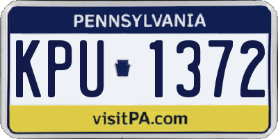 PA license plate KPU1372
