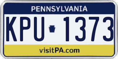PA license plate KPU1373