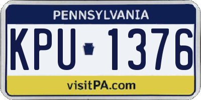 PA license plate KPU1376