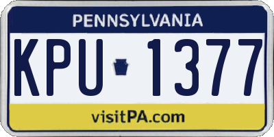 PA license plate KPU1377