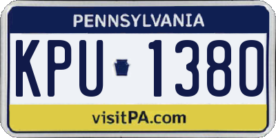 PA license plate KPU1380