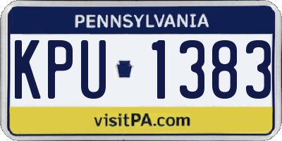 PA license plate KPU1383