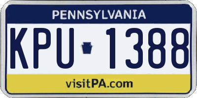 PA license plate KPU1388