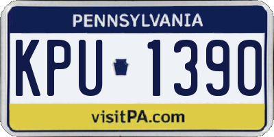 PA license plate KPU1390