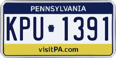 PA license plate KPU1391