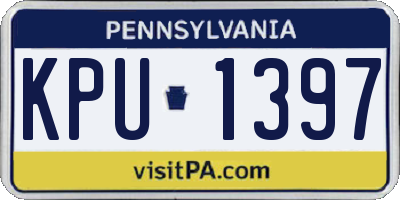 PA license plate KPU1397