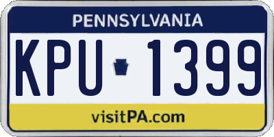 PA license plate KPU1399
