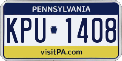 PA license plate KPU1408