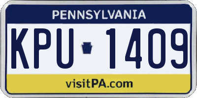 PA license plate KPU1409