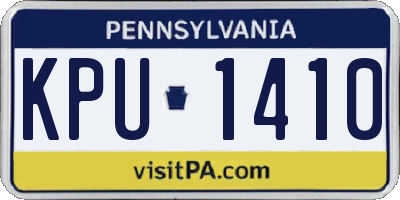 PA license plate KPU1410