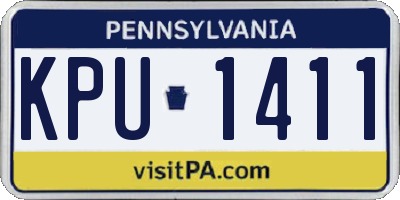 PA license plate KPU1411