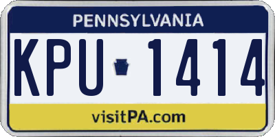 PA license plate KPU1414