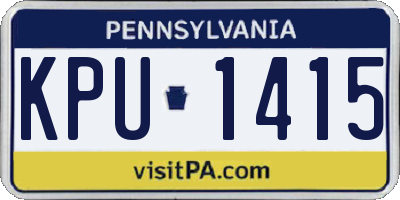 PA license plate KPU1415