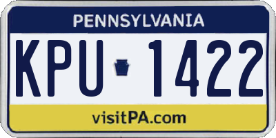 PA license plate KPU1422