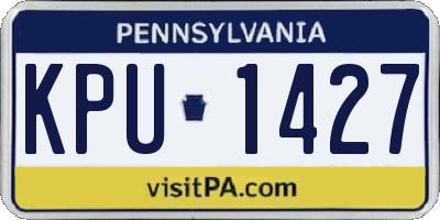 PA license plate KPU1427