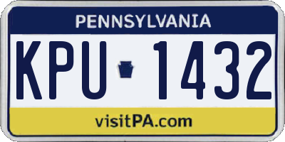PA license plate KPU1432