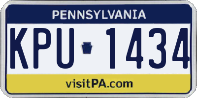 PA license plate KPU1434