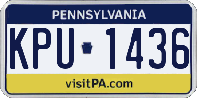 PA license plate KPU1436