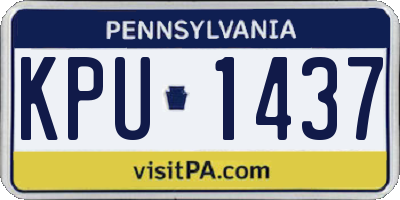PA license plate KPU1437