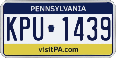 PA license plate KPU1439