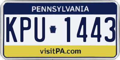 PA license plate KPU1443