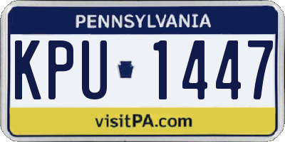 PA license plate KPU1447