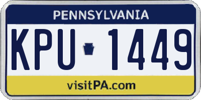 PA license plate KPU1449