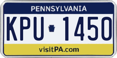 PA license plate KPU1450