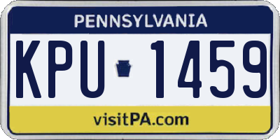PA license plate KPU1459
