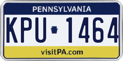 PA license plate KPU1464