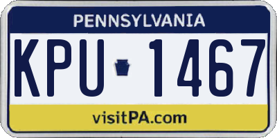 PA license plate KPU1467